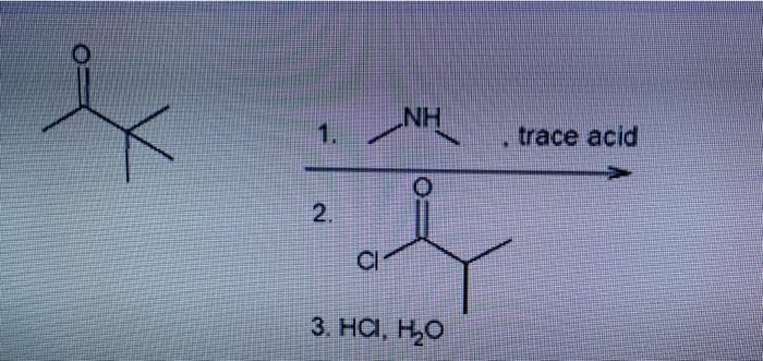 NH
1.
trace acid
2.
CI
3. На, но
