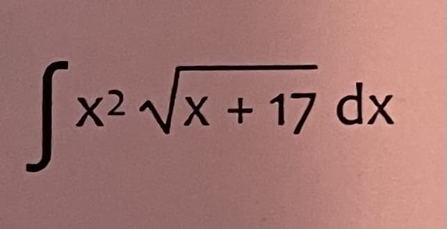 [x² √√x + 17 dx