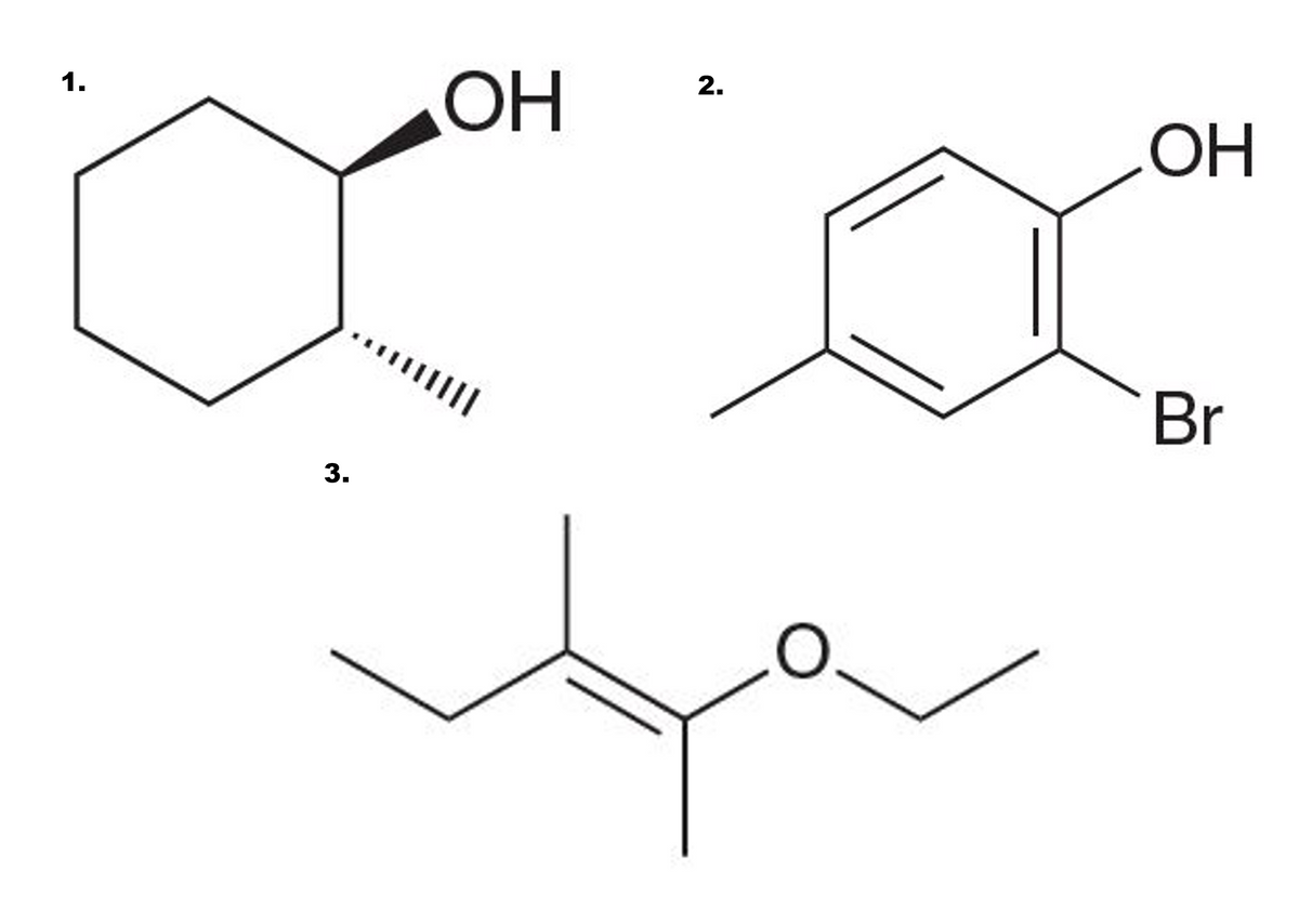 2.
OH
1.
ОН
Br
3.
