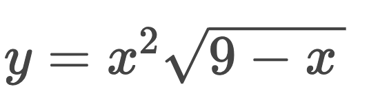 y = x²/9 – x
