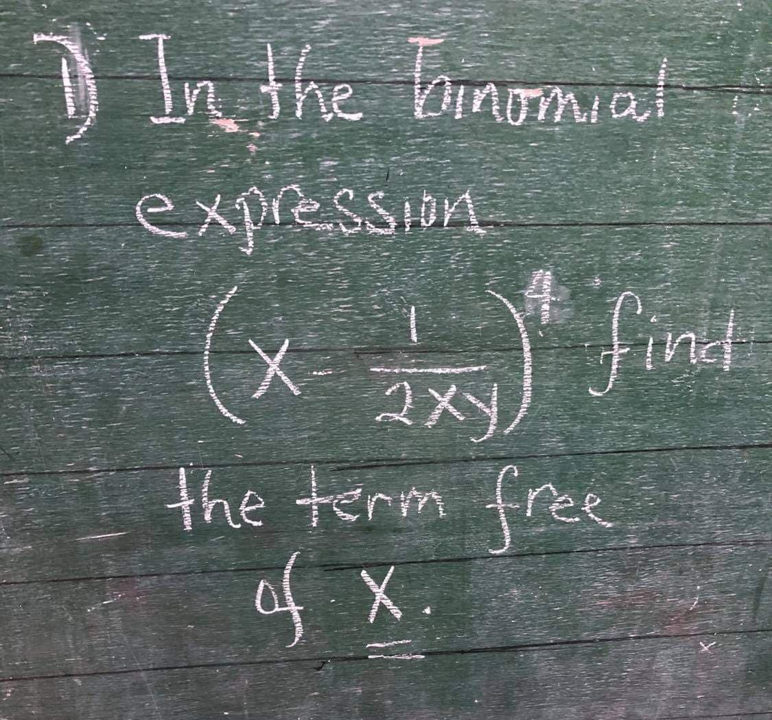 D In the Eormomiat
expression
2xy
the term free
f X.
