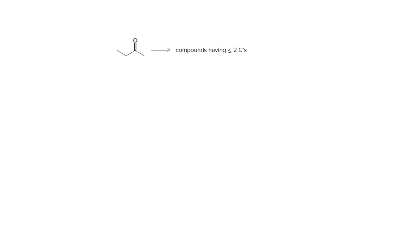 compounds having < 2 C's
