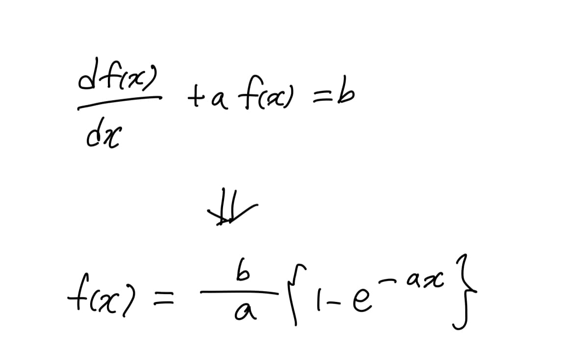 dfix)
ta fre) =b
dx
fe) = f1-e-*}
fac?
a
