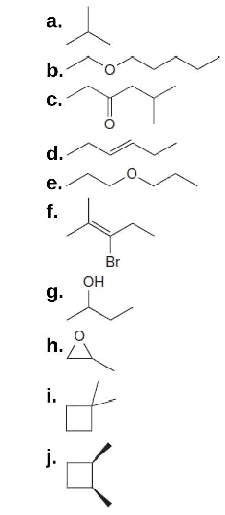 a.
b.
C.
d.
e.
f.
Br
OH
g.
h.
i.
j.
