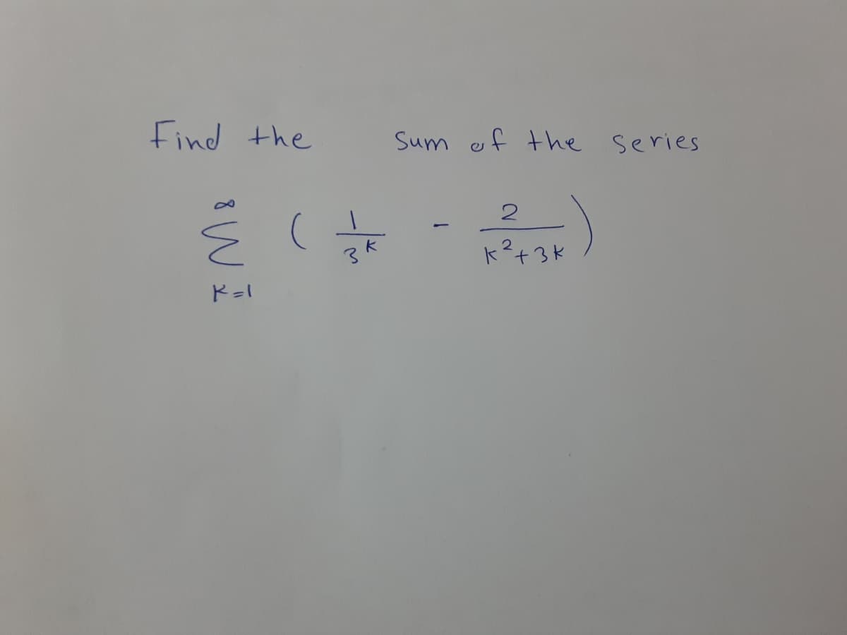 Find the
Sum ef the series
k²+3K
