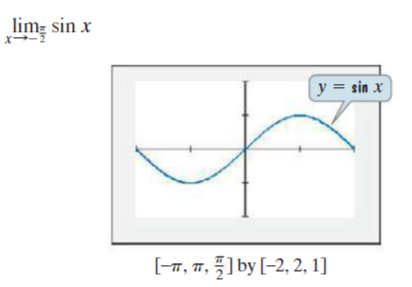 lim, sin x
y = sin x
[-1, 1, }] by [-2, 2, 1]
