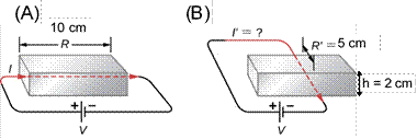 |(A)
(B)
10 cm
R
R 5 cm
h 2 cm
V
V
