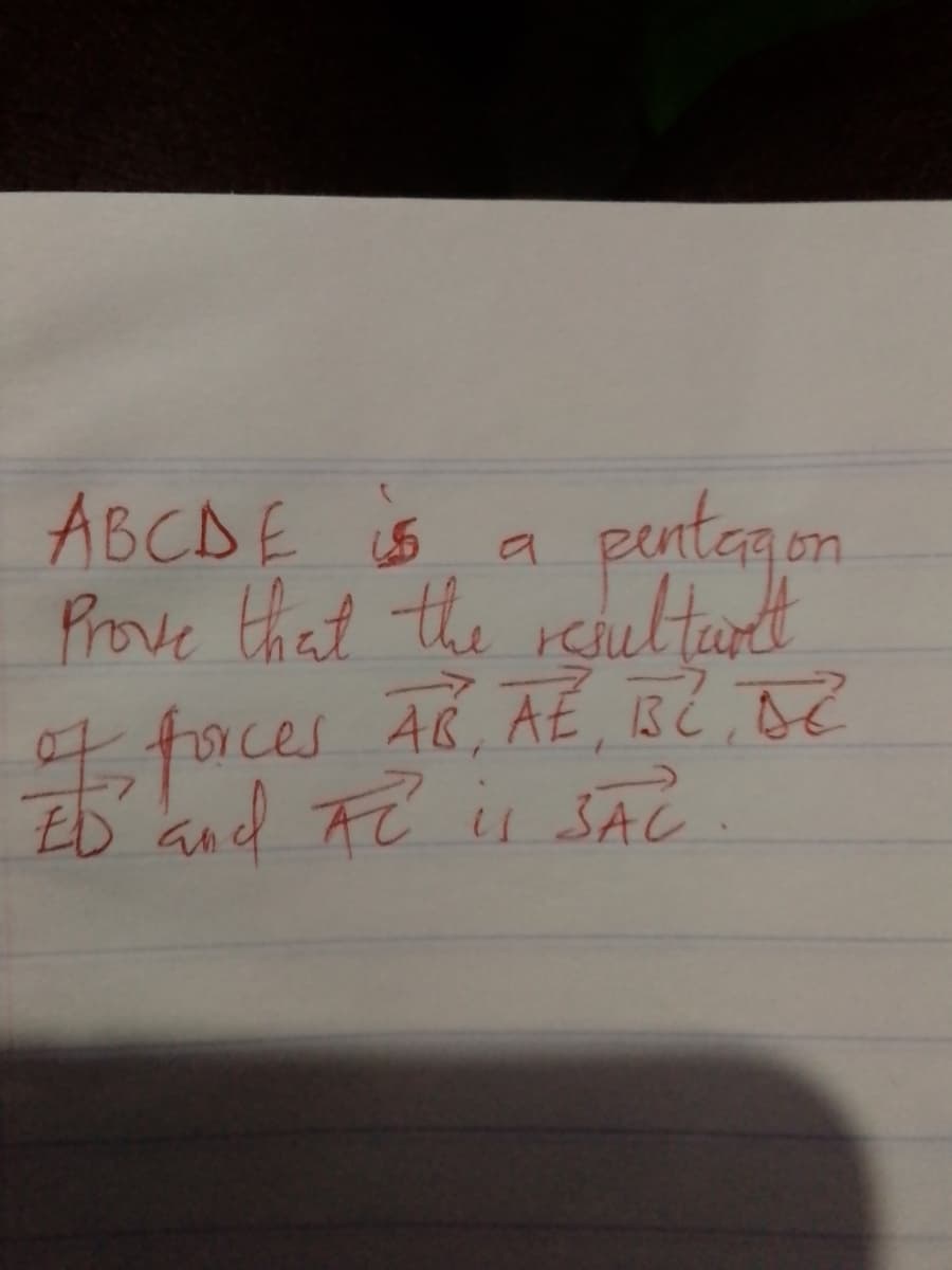 ABCDE is
pentagon
Prove that the rchultart
a
A8, AE, BL D2
foces
ED and A i SAĆ.

