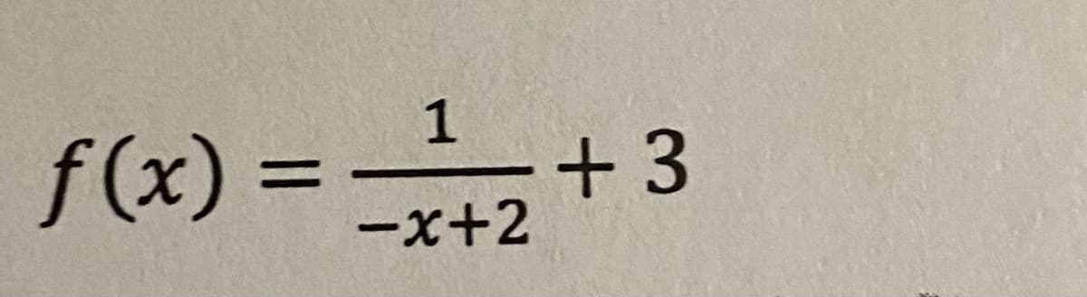 1
f(x) =+
-x+2
