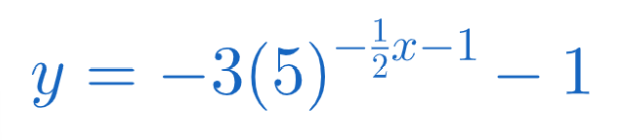 y = −3(5)
x-1
1