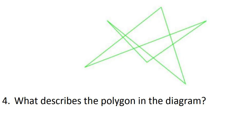 4. What describes the polygon in the diagram?
