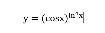 y = (cosx)ln'x|
