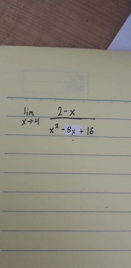 lim
2-x
x² - 8x + 16
2
