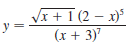 VI + I (2 – x)
y =
(х + 3)7
