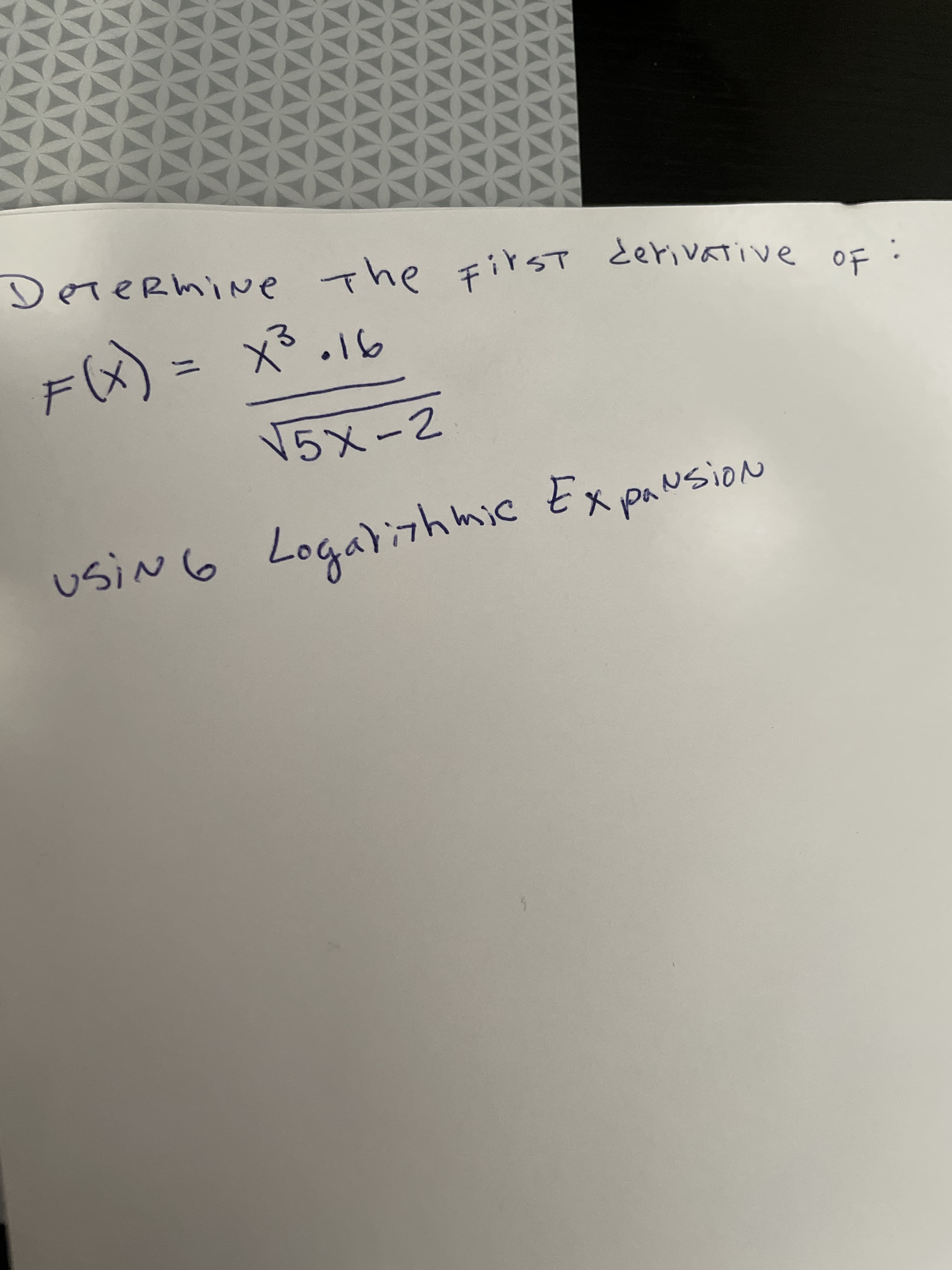 to
ェiYST とerivative
The First
Derermine The
gl' gX = (x)D
%3D
Ex
ISIN
Logalithmic
