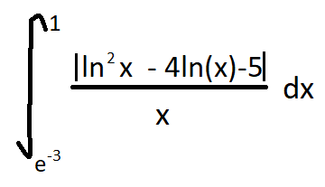 |In'x - 4ln(x)-5|
dx
