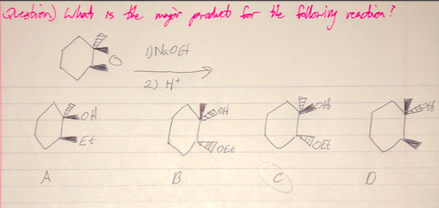 Question) What is the major products for the following reaction?
1) Nao Et
→
2) H+
X
BOH
Et
Dragon Casa
oEt
A
B
с
D