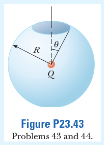 R
Figure P23.43
Problems 43 and 44.
