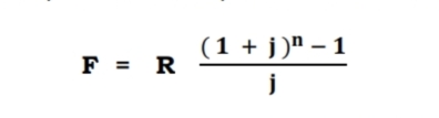 (1 + j)" – 1
F = R
