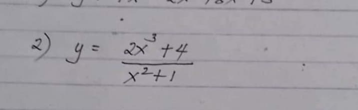 y=
y = 2x +4
x²+1