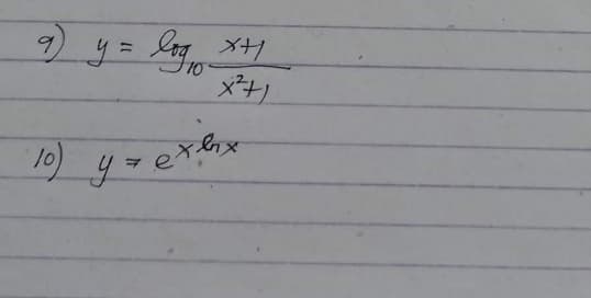 д
9) у = logn
10) y=
хн
x2+)
exbx