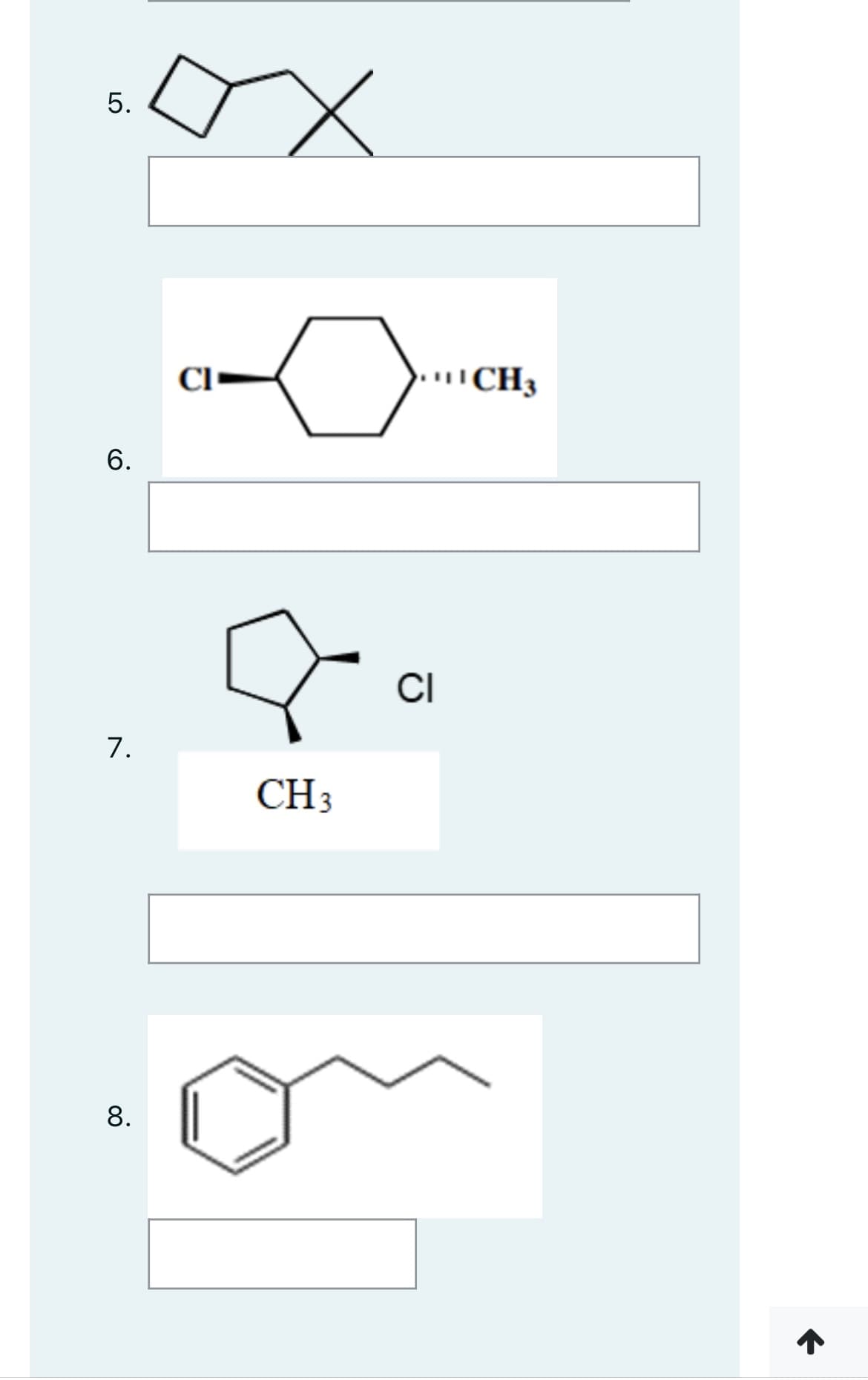 5.
6.
7.
8.
CI
X
CH 3
CI
CH3
↑