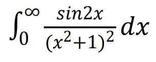 ∞ sin2x
dx
(x²+1)²
00
