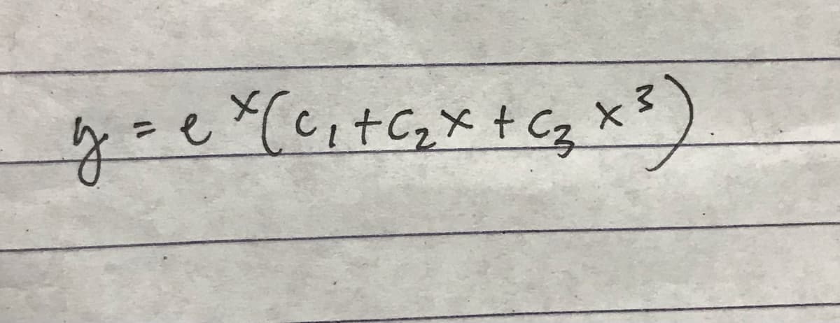 y = ex ( ₁₁ + G₂ x + ( ₂² x ²³ )