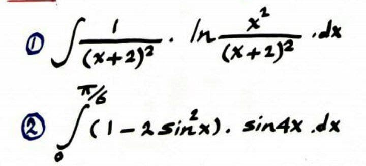 In
(x+2)2
(*+2)2
|-1 sinx). sin4x dx
