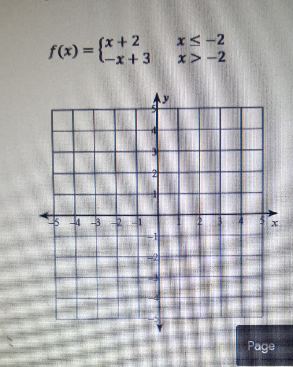 f(x) = {x +2
x+3
(x+2
x>-2
Page
