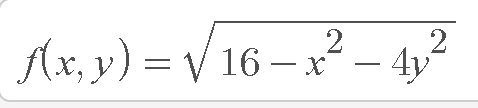 ² – 4v²
2
Ax, y) = V 16 – x
2]
