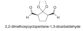 Н
Н
2,2-dimethoxycyclopentane-1,3-dicarbaldehyde
