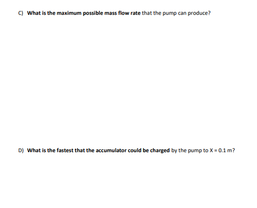 C) What is the maximum possible mass flow rate that the pump can produce?
