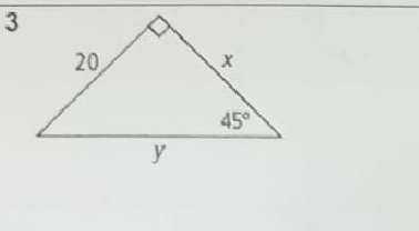 3
20.
y
X
45°