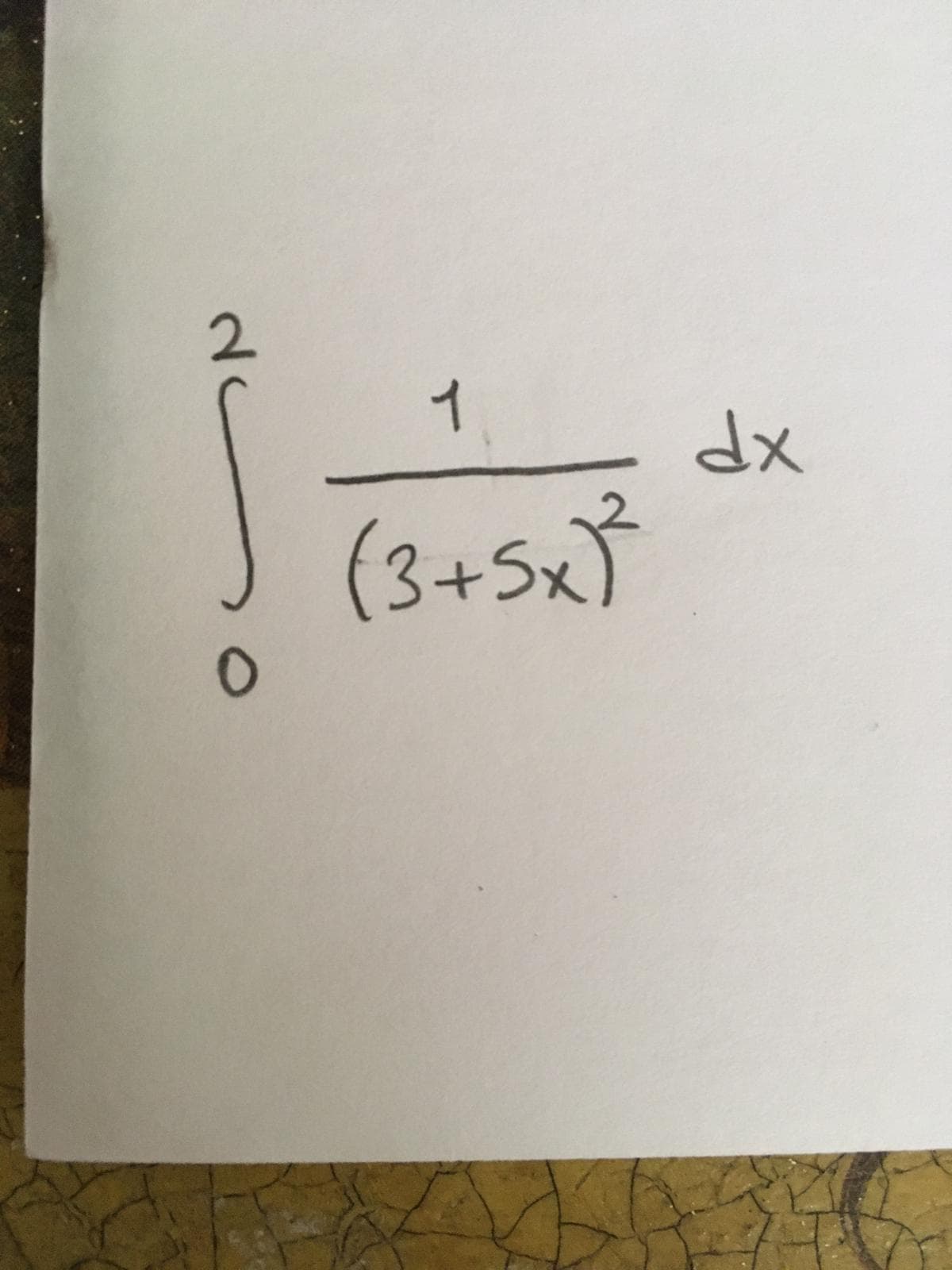 2
1
dx
(3+5x}
