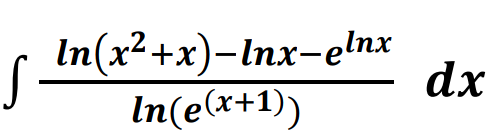 In(x²+x)-Inx-elnx
dx
In(e(x+1))
