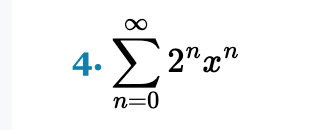 4. 2"x"
n=0
