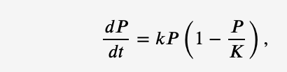 kP (1 -).
dP
%3D
dt
K
