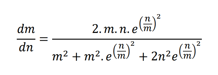 dm
2. m. n. e )*
2. т. п.e()
e \m
dn
2
m² + m². e(m)
+ 2n²e(m)
+

