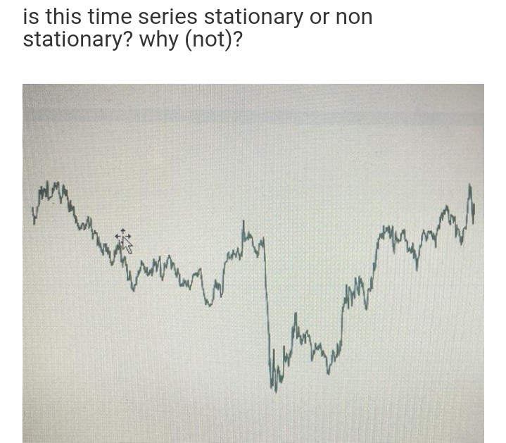 is this time series stationary or non
stationary? why (not)?
