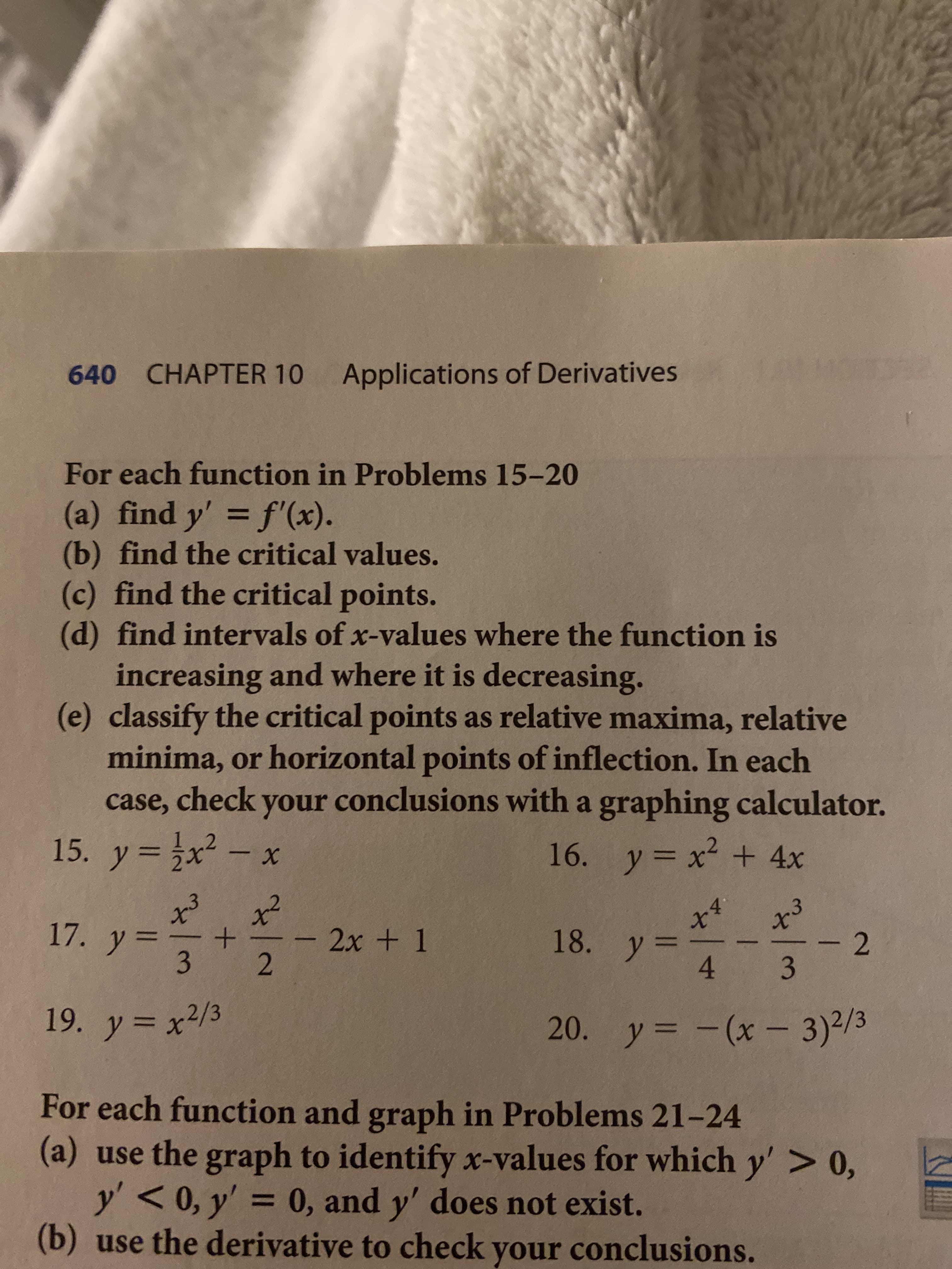 16. y = x + 4x
