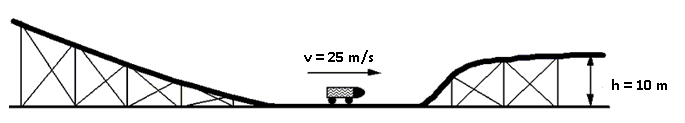 v= 25 m/s
h = 10 m
