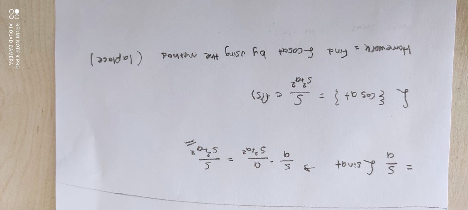 %3D
s { sinat
I E cas at } = S
fis)
%3D
the method
Find &coset by using
Homework =
%3D
