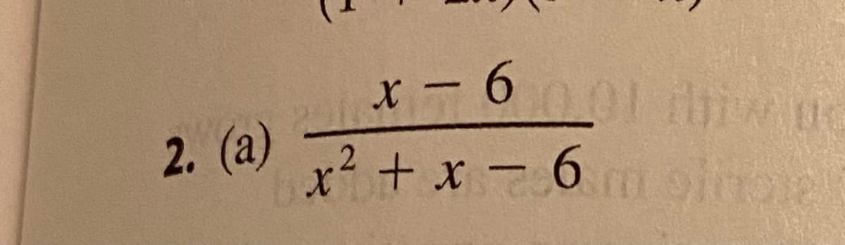 x - 60 hiwu
2. (a)
x? + x - 6 n giroe
