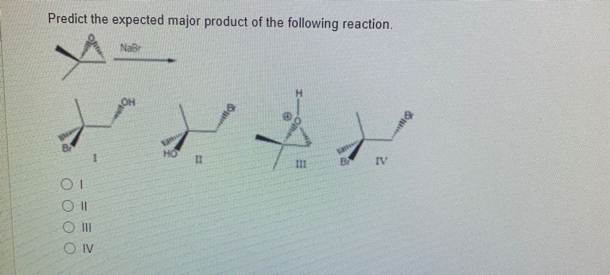 Predict the expected major product of the following reaction.
HO
O II
