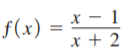 x – 1
x + 2
f(x)
