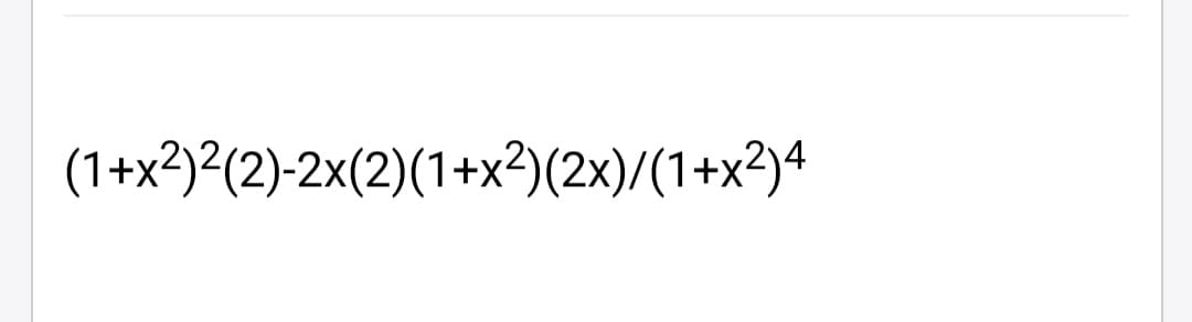 (1+x²)<(2)-2x(2)(1+x²2)(2x)/(1+x²)4
