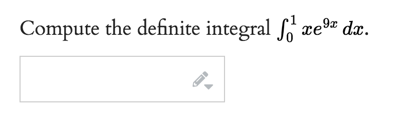 9x
Compute the definite integral fre dx.
←