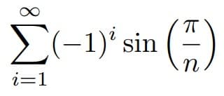 E(-1)' sin
(")
n
i=1
