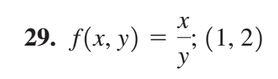 29. f(x, у)
(1, 2)
y
%3D
